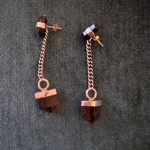 Black Crystal Drop Earrings